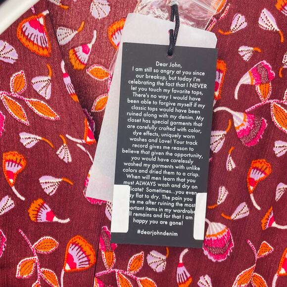 Dear John Floral Marie Mulburry Scallop dress Layered With gathered waist - Picture 9 of 12